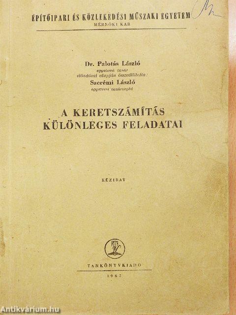 A keretszámítás különleges feladatai