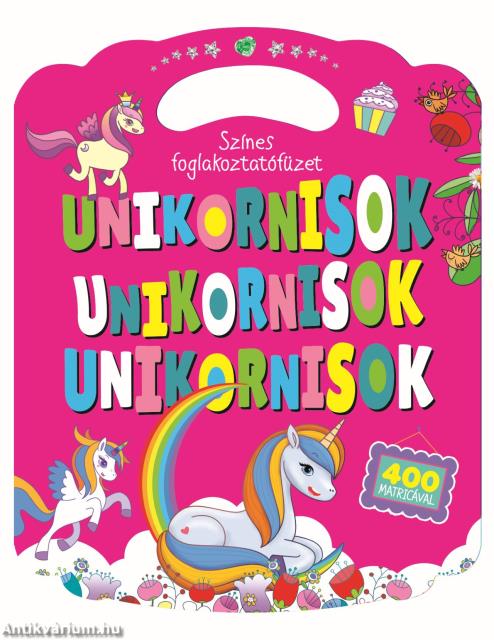 Színes foglalkoztatófüzet unikornisokkal