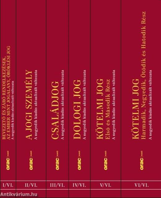 Polgári jog I-VI. (negyedik kiadás aktualizált változata)