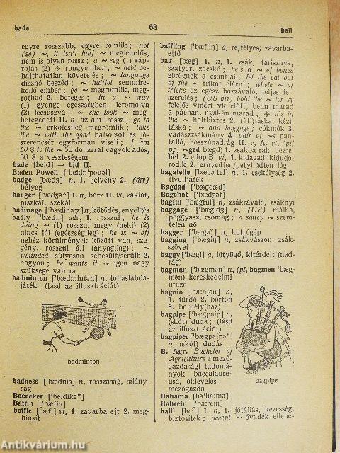 Angol-magyar kéziszótár