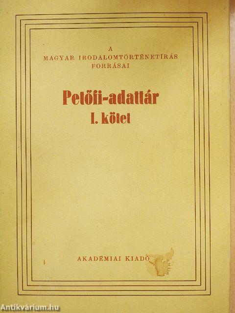 Petőfi-adattár I-II.