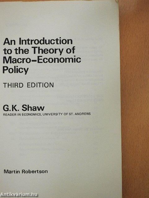 An Introduction to the Theory of Macro-Economic Policy