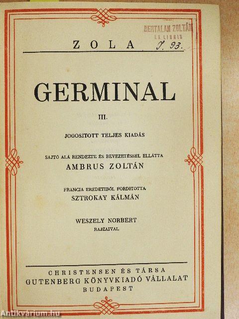 Germinal I-III./Chabre úr osztrigái