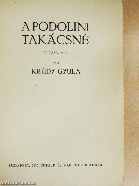 A Podolini takácsné