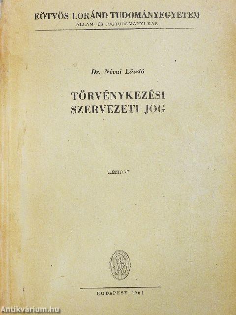Törvénykezési szervezeti jog