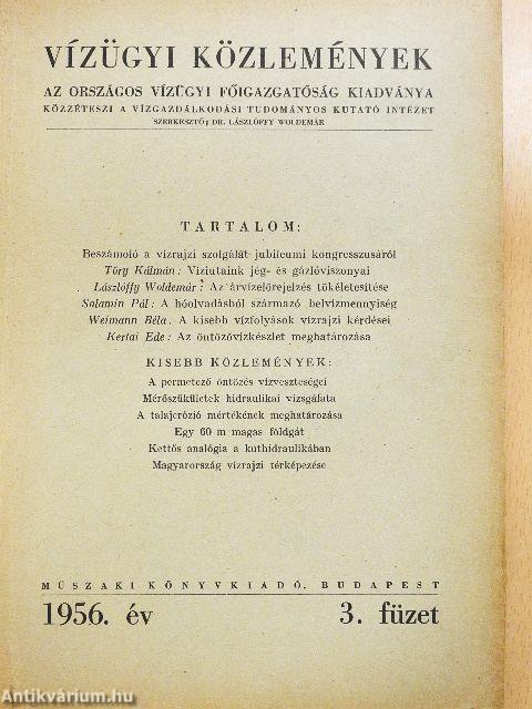 Vízügyi Közlemények 1956/3.