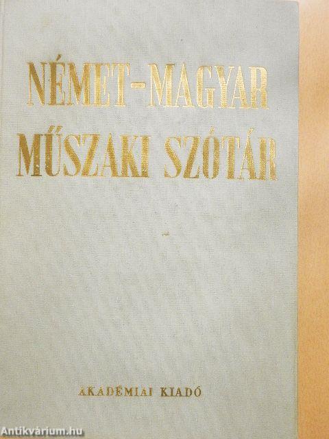 Német-magyar műszaki szótár