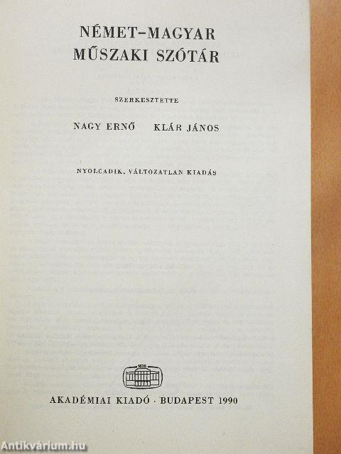 Német-magyar műszaki szótár