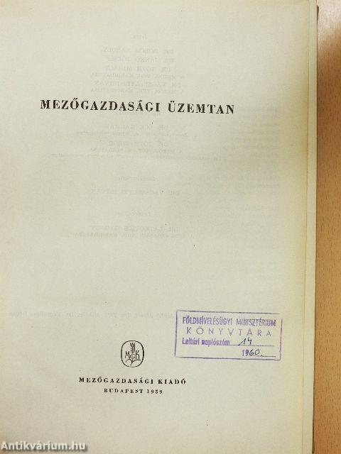 Mezőgazdasági üzemtan