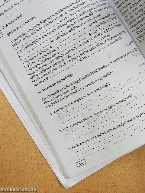 8 próbaérettségi biológiából