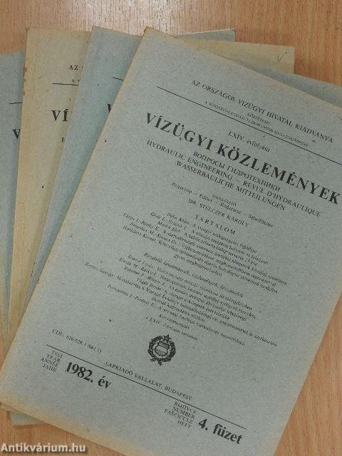 Vízügyi Közlemények 1982/1-4.
