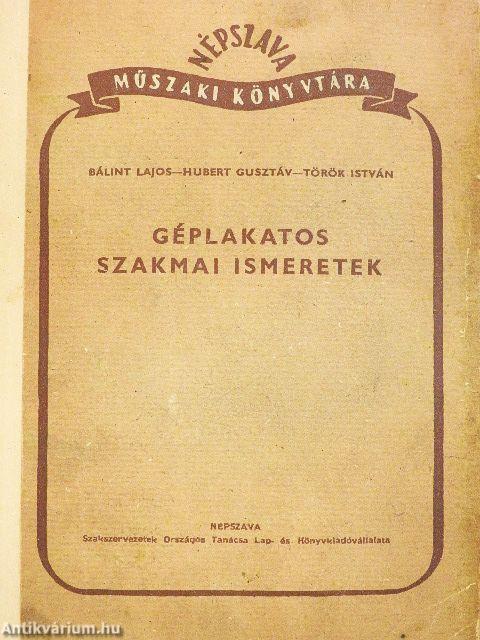 Géplakatos szakmai ismeretek