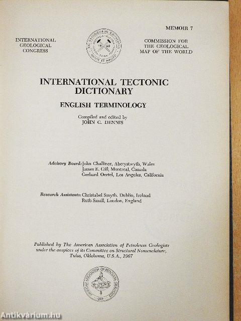 International Tectonic Dictionary
