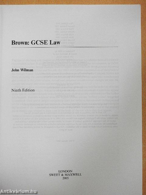 Brown: GCSE Law
