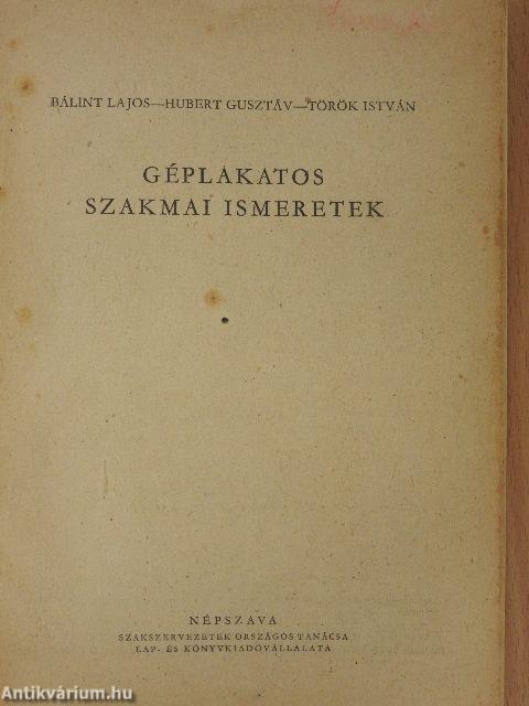 Géplakatos szakmai ismeretek