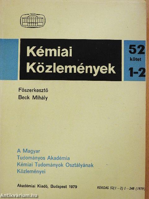 Kémiai Közlemények 1979/1-4.