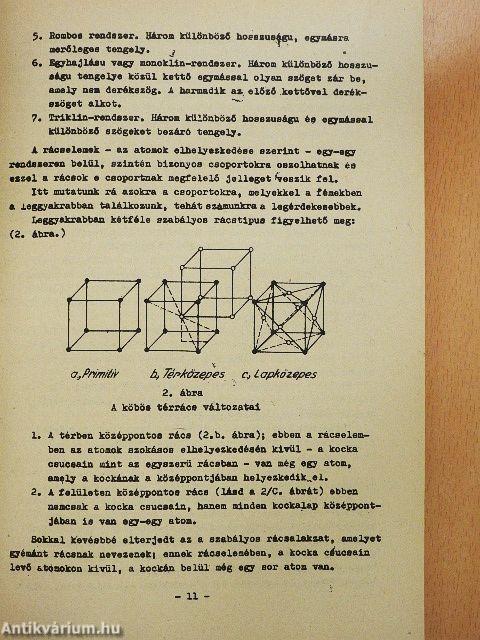 Anyagismeret és technológia II.