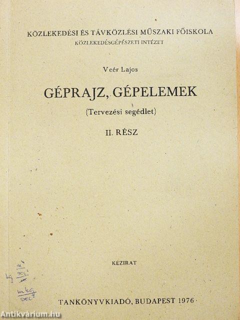 Géprajz, gépelemek II.