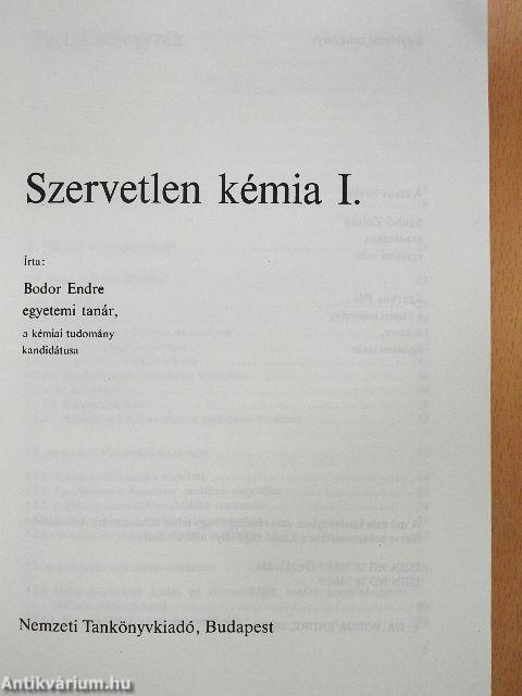 Szervetlen kémia I.