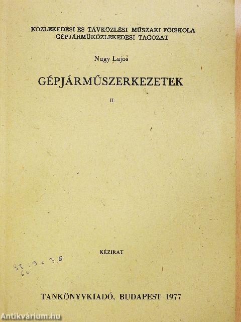 Gépjárműszerkezetek II.