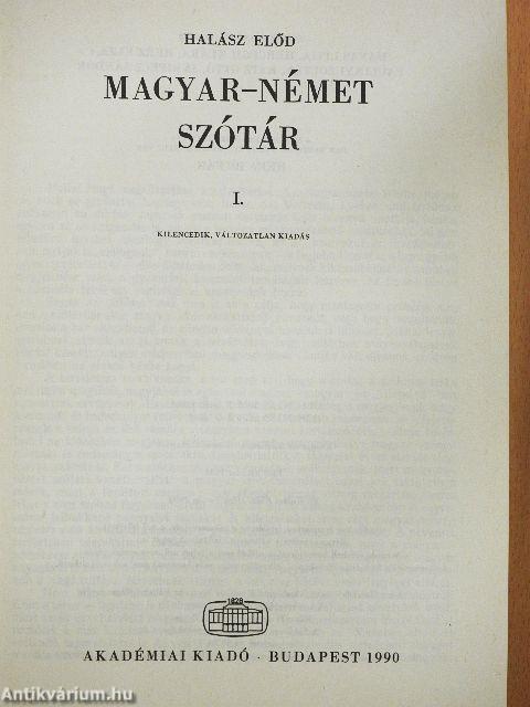 Magyar-német nagyszótár 1-2.