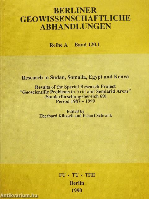 Research in Sudan, Somalia, Egypt and Kenya