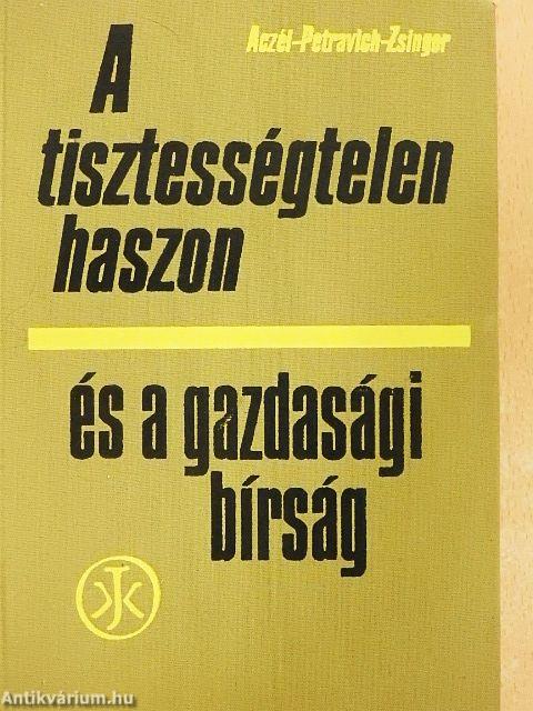 A tisztességtelen haszon és a gazdasági bírság