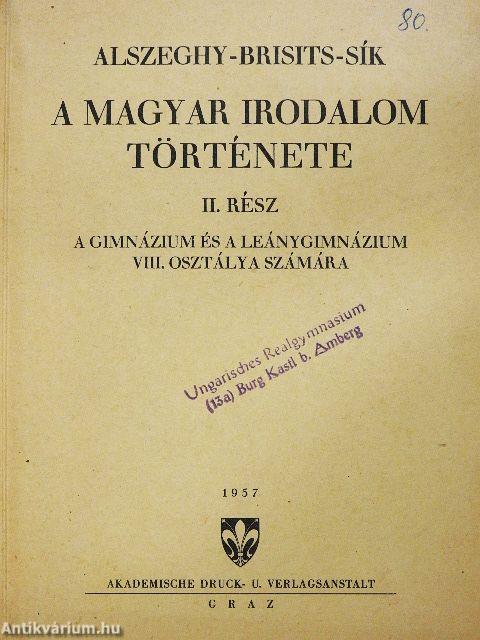 A magyar irodalom története II.