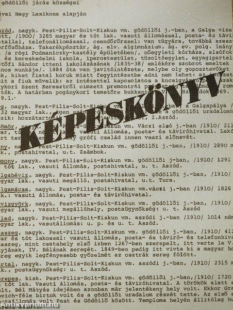 A volt Gödöllői Járás képeskönyve