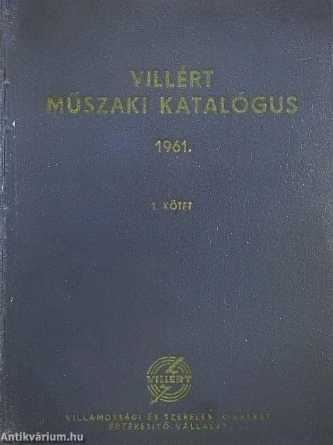 Villért műszaki katalógus 1961. I.