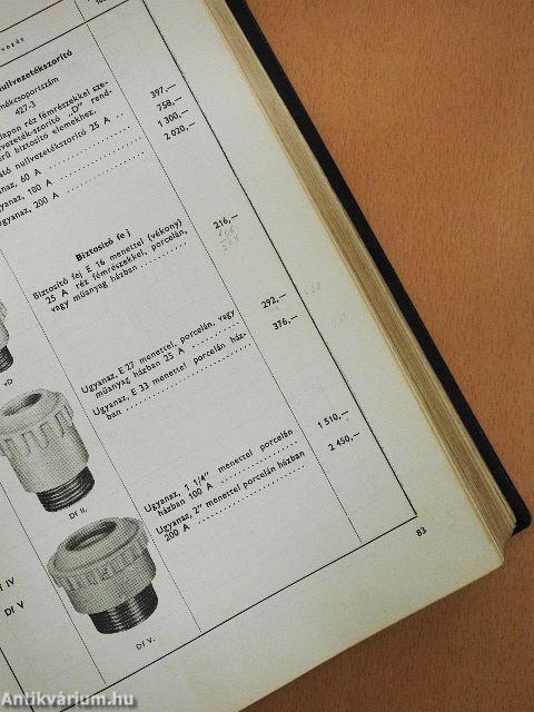 Villért műszaki katalógus 1961. I.