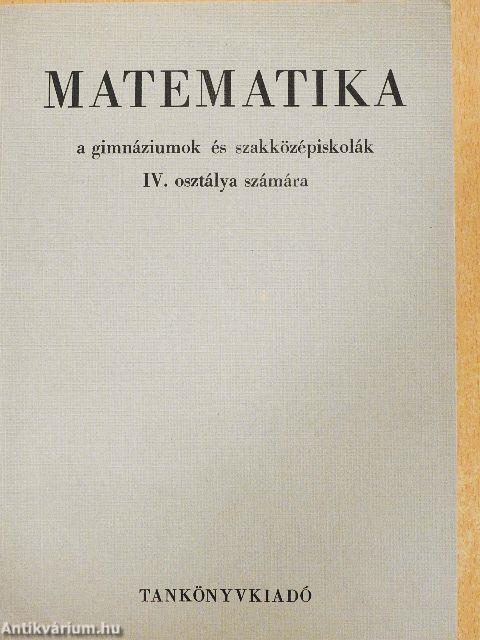 Matematika IV.