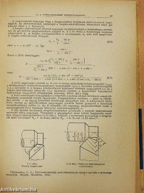 A gépgyártás technológiája I.