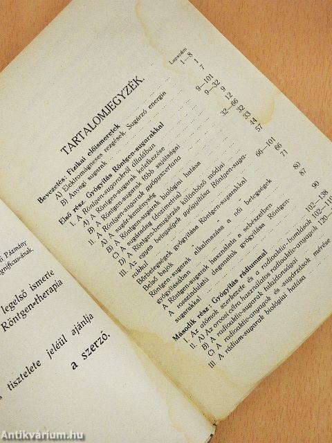 Gyógyítás röntgen-, rádium- és ibolyántúli-sugarakkal