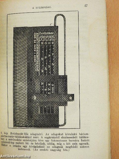 Gyógyítás röntgen-, rádium- és ibolyántúli-sugarakkal