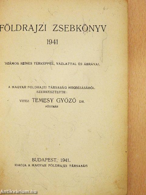 Földrajzi zsebkönyv 1941.