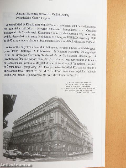 A magyarországi kulturális minisztériumokról