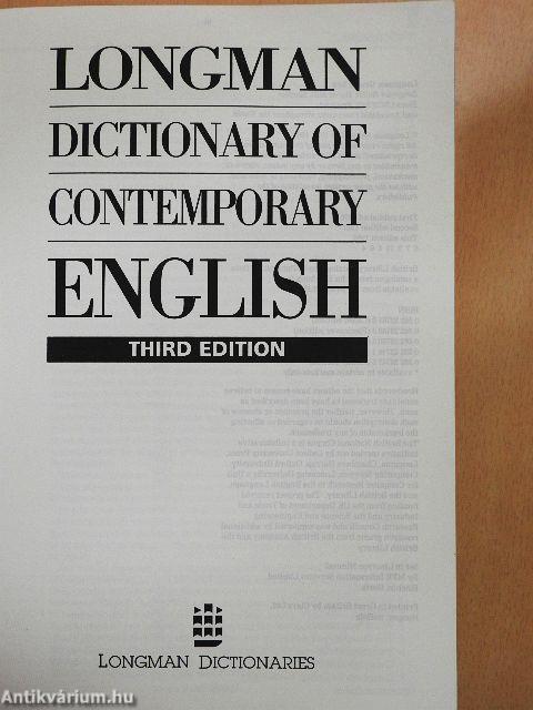 Longman Dictionary of Contemporary English