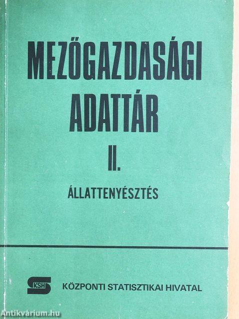 Mezőgazdasági adattár II.