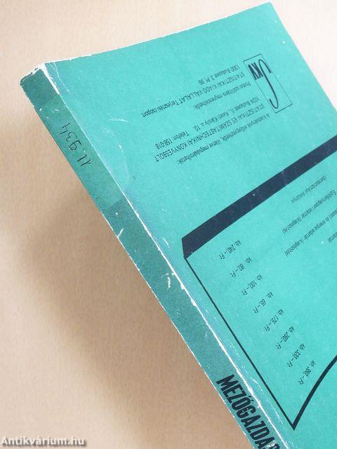 Mezőgazdasági adattár II.