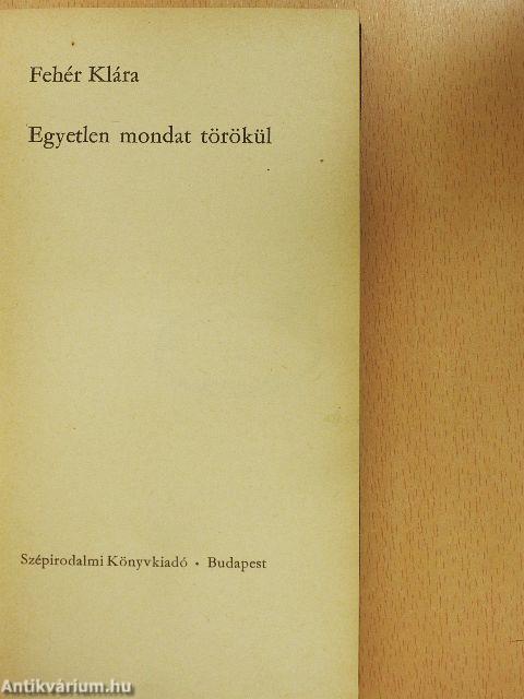 Egyetlen mondat törökül