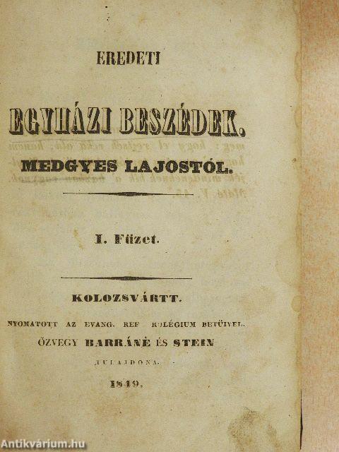 Eredeti egyházi beszédek I-II.