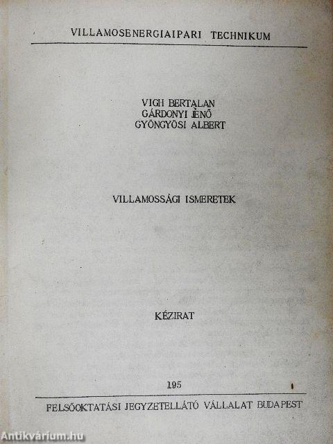 Villamossági ismeretek/Villamos gépek