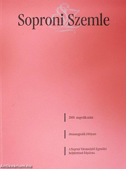 Soproni Szemle 2000/4.