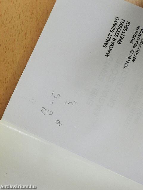 Emelt szintű magyar szóbeli érettségi