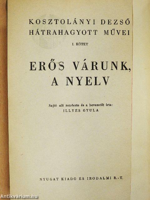 Erős várunk, a nyelv