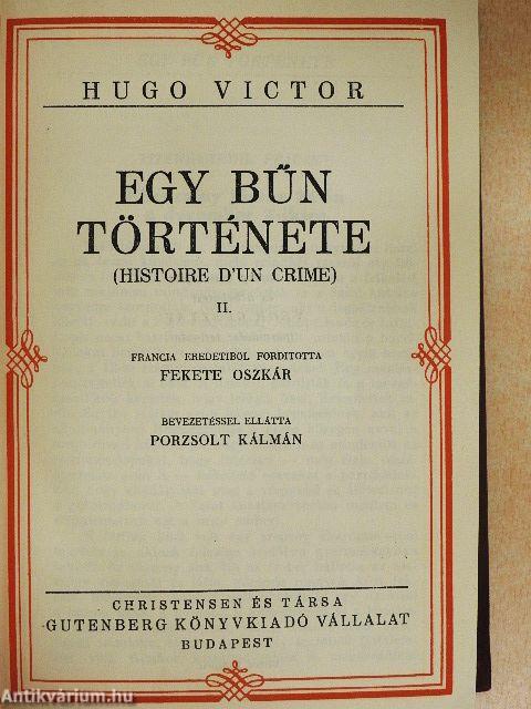 Bug-Jargal/Egy bűn története I-III.