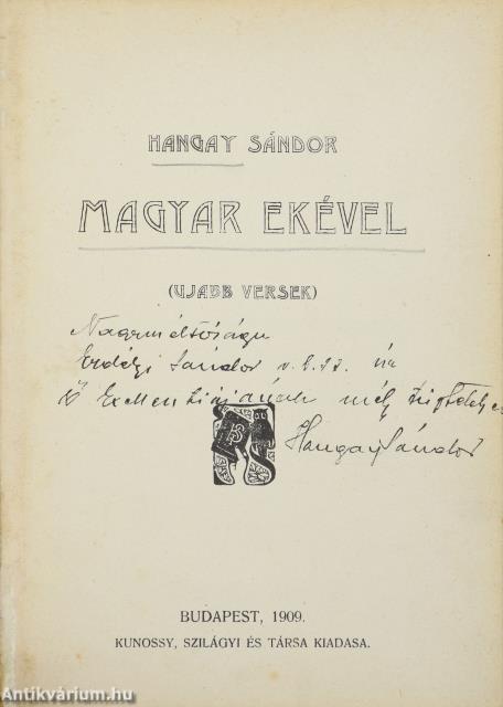 Magyar ekével (dedikált példány)