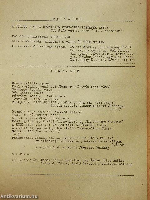 Fiatalok 1968. december