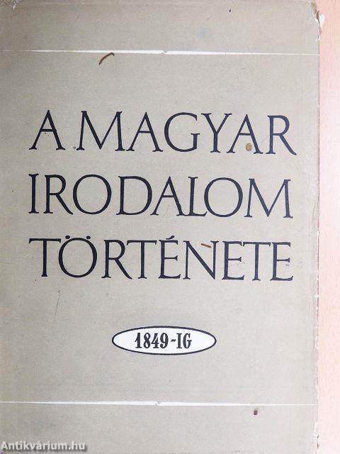 A magyar irodalom története 1849-ig